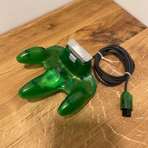 Nintendo 64 N64 Jungle Green Console & Controller with Extra Controller - TESTED - Picture 15 of 16